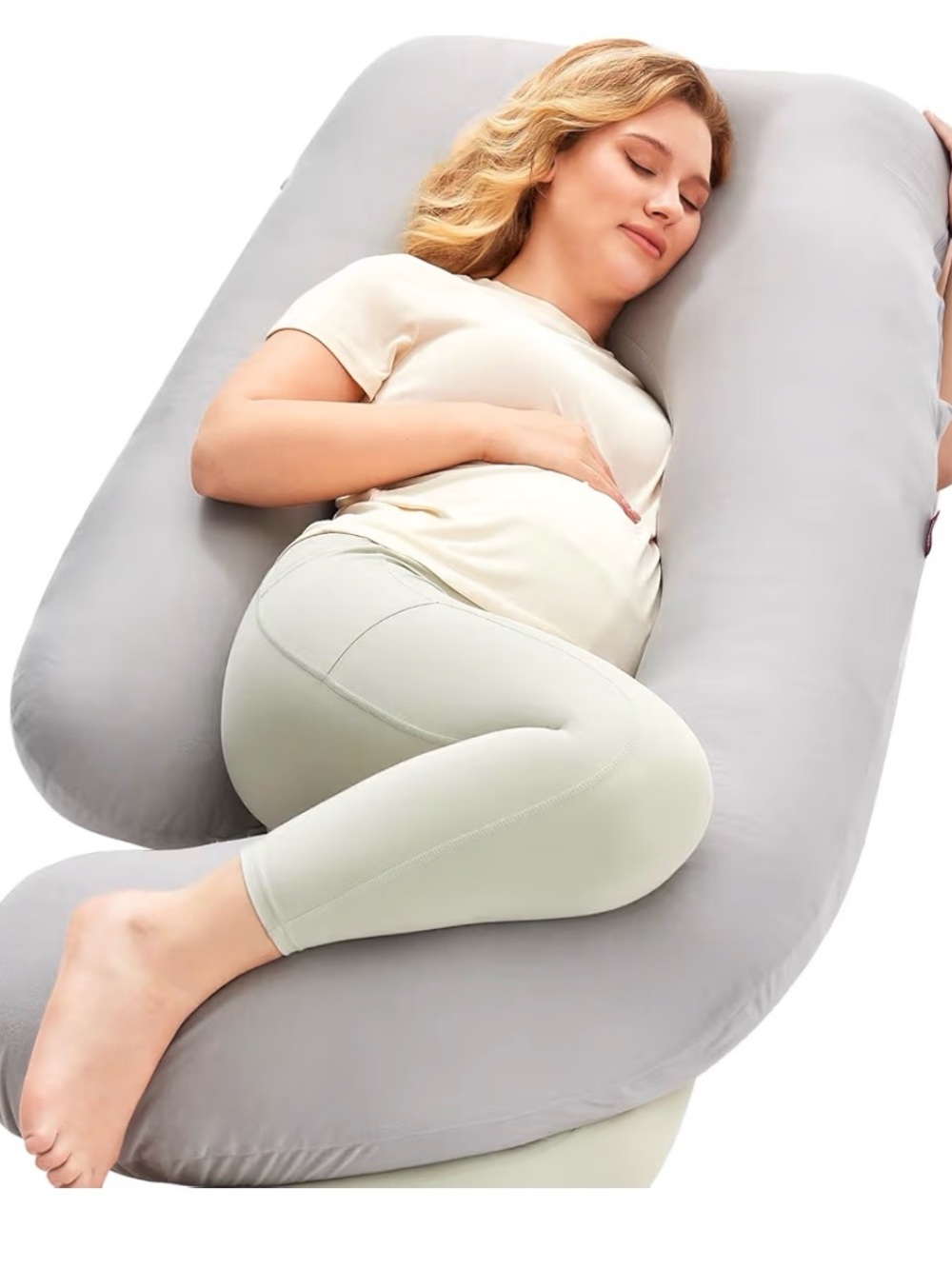 Momcozy pregnancy pillow, grey